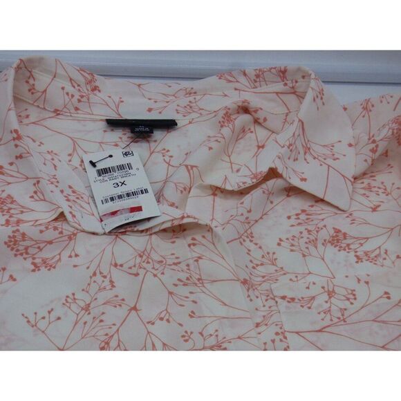 Alfani Plus Size Printed Utility Tunic, Coral Baby Breath, Sz. 3X - Picture 6 of 12